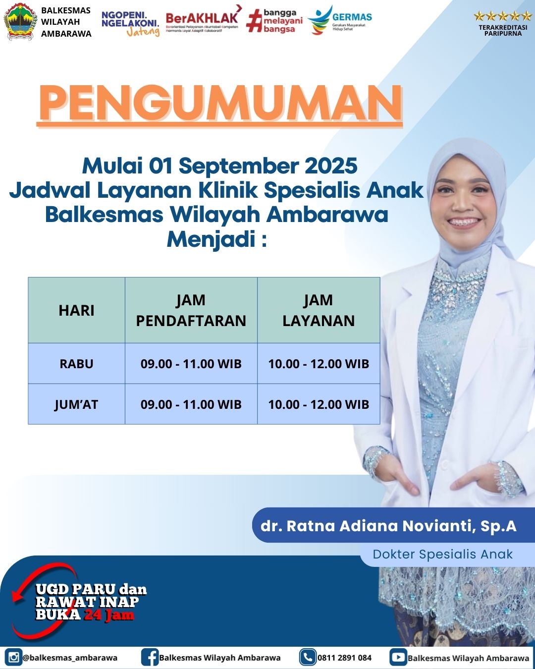 jadwal dokter anak balkesmas ambarawa